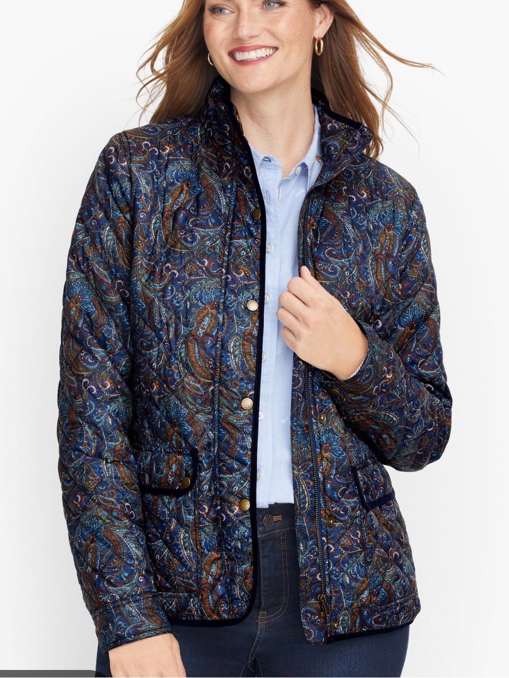 Talbots Quilted Paisley Jacket -